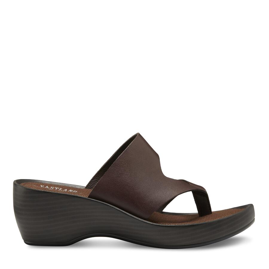 Women's Laurel Wedge Thong Sandal Brown