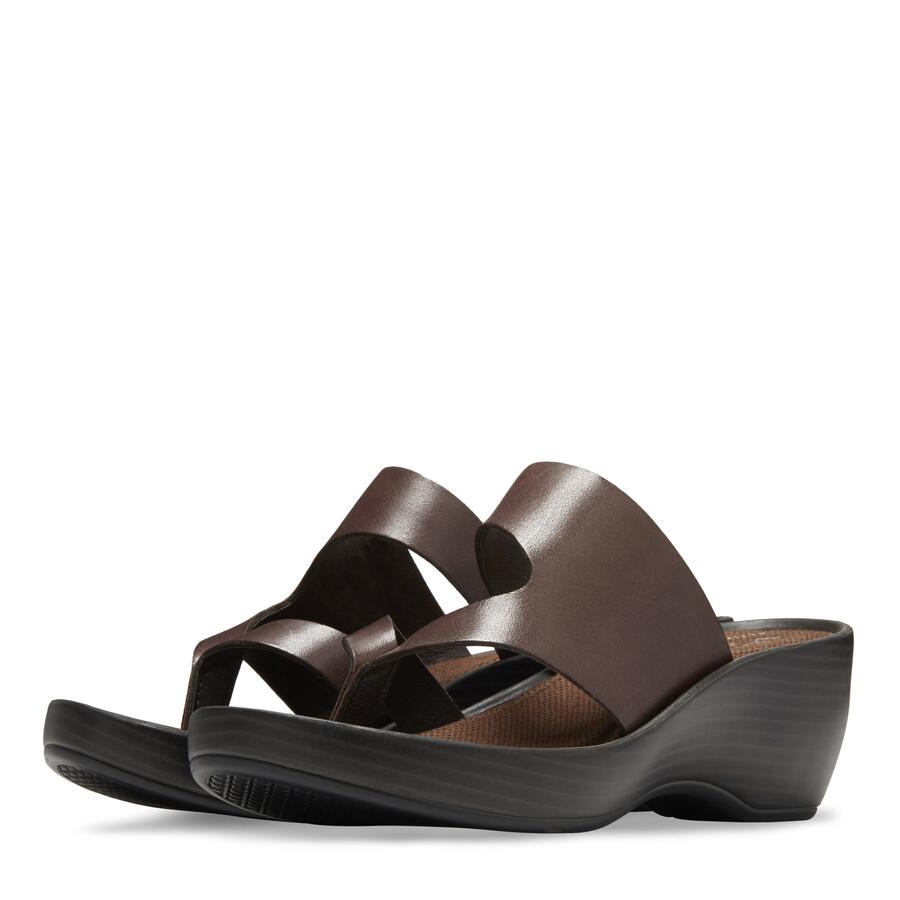 Women's Laurel Wedge Thong Sandal Brown