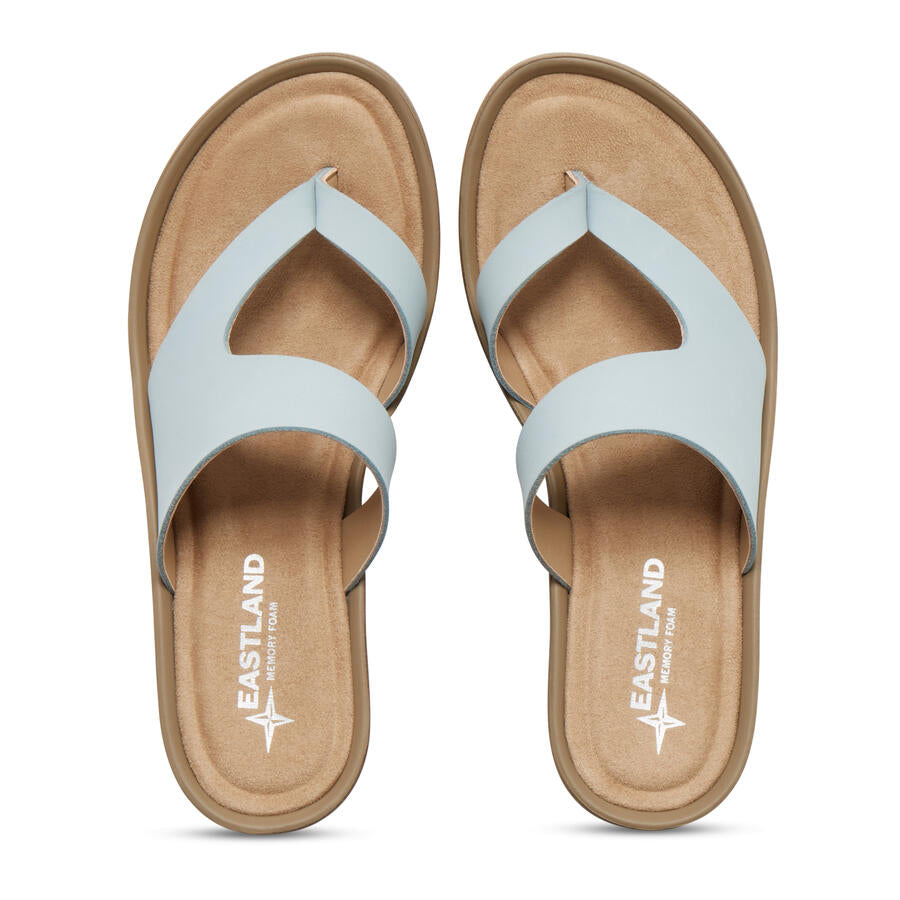 Women's Laurel Wedge Thong Sandal Light Blue
