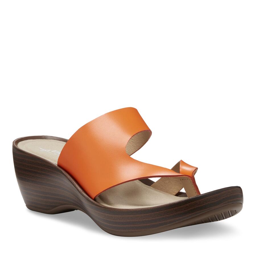 Women's Laurel Wedge Thong Sandal Orange