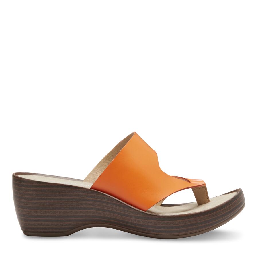 Women's Laurel Wedge Thong Sandal Orange