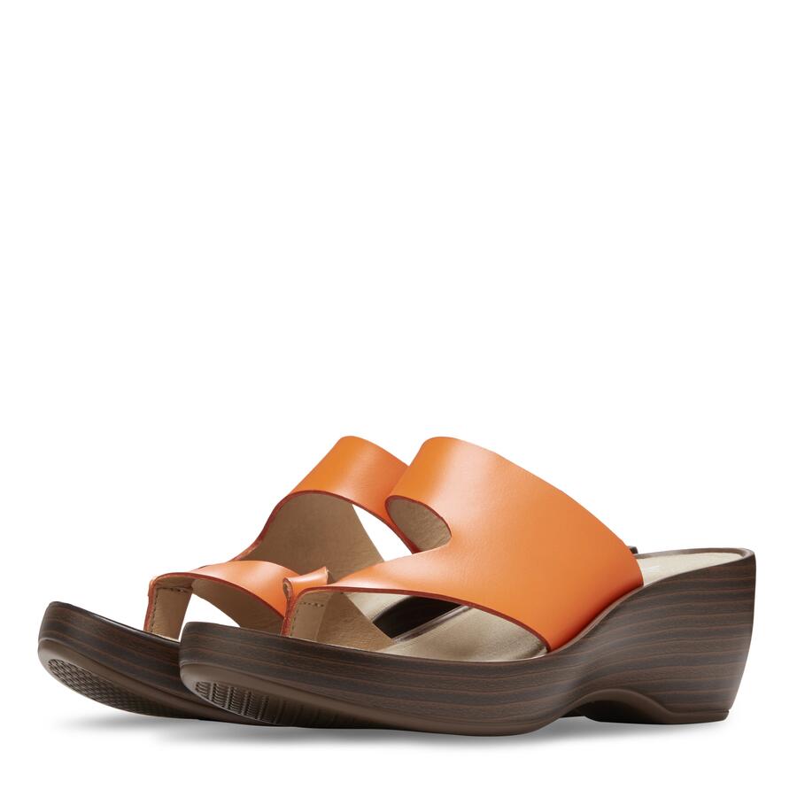 Women's Laurel Wedge Thong Sandal Orange