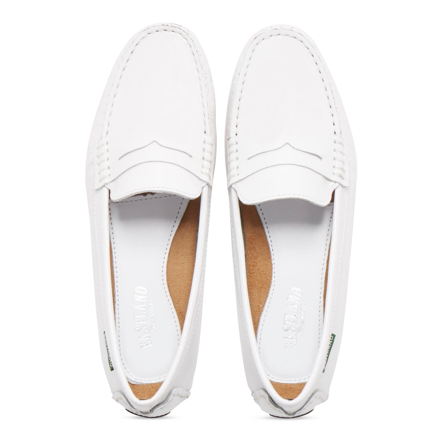 Women's Patricia Penny Loafer Driving Moc White Patent
