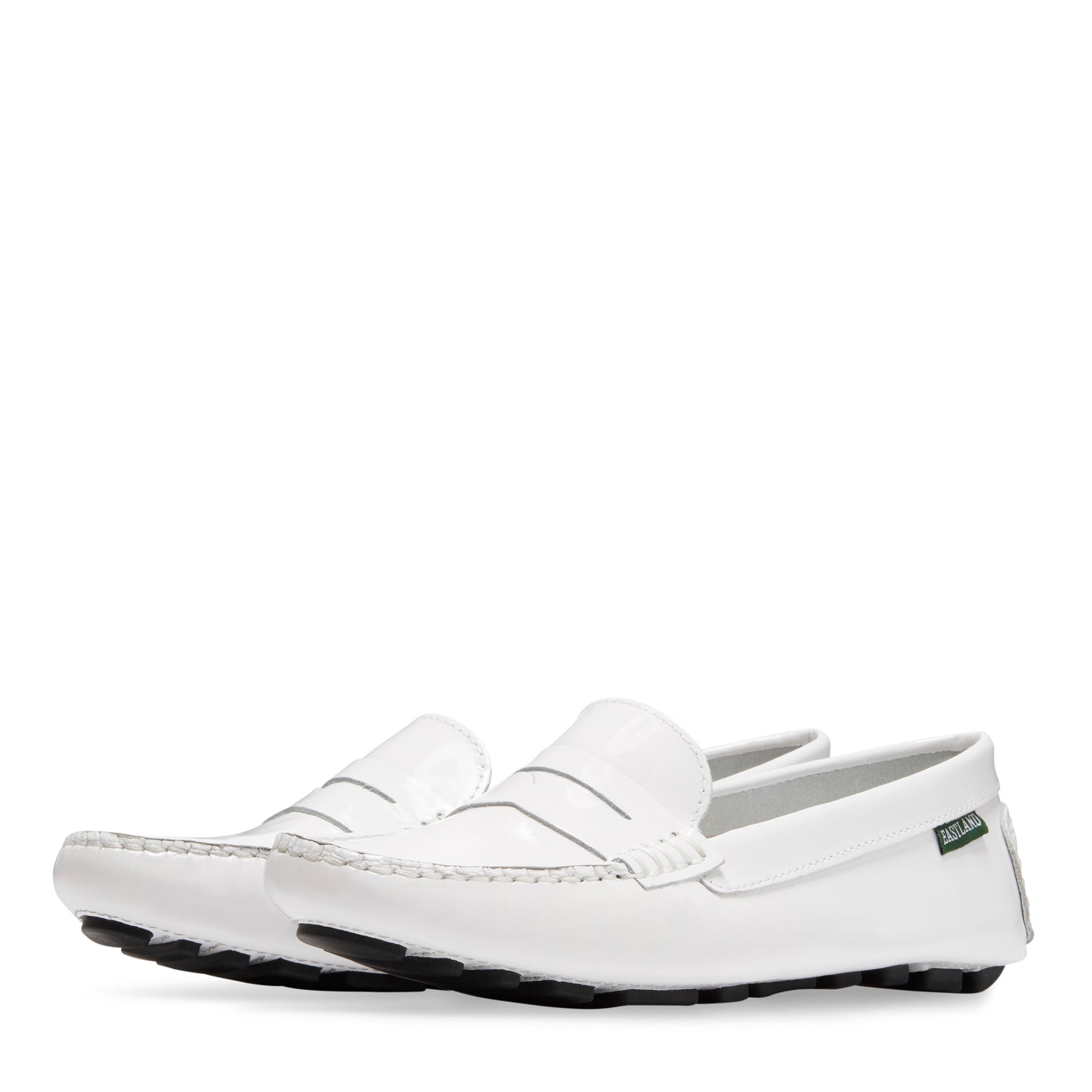 Women's Patricia Penny Loafer Driving Moc White Patent