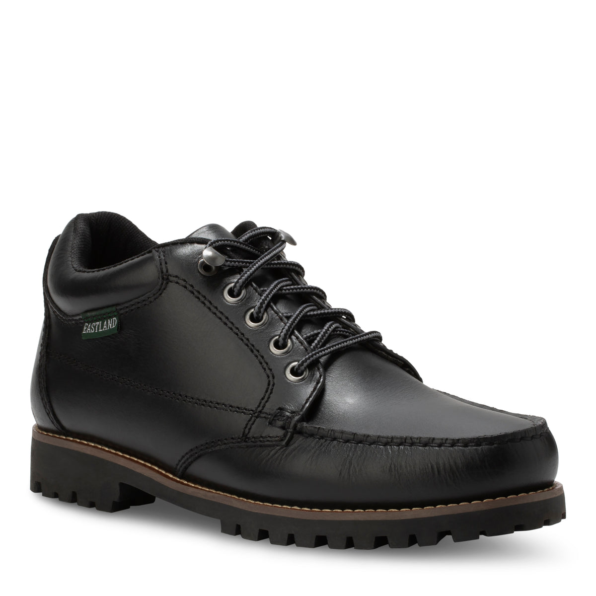 Men's Brooklyn boot in Black, angled side view