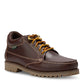 Men's Brooklyn boot in Burgundy, 3/4 view with tan/yellow taslan laces
