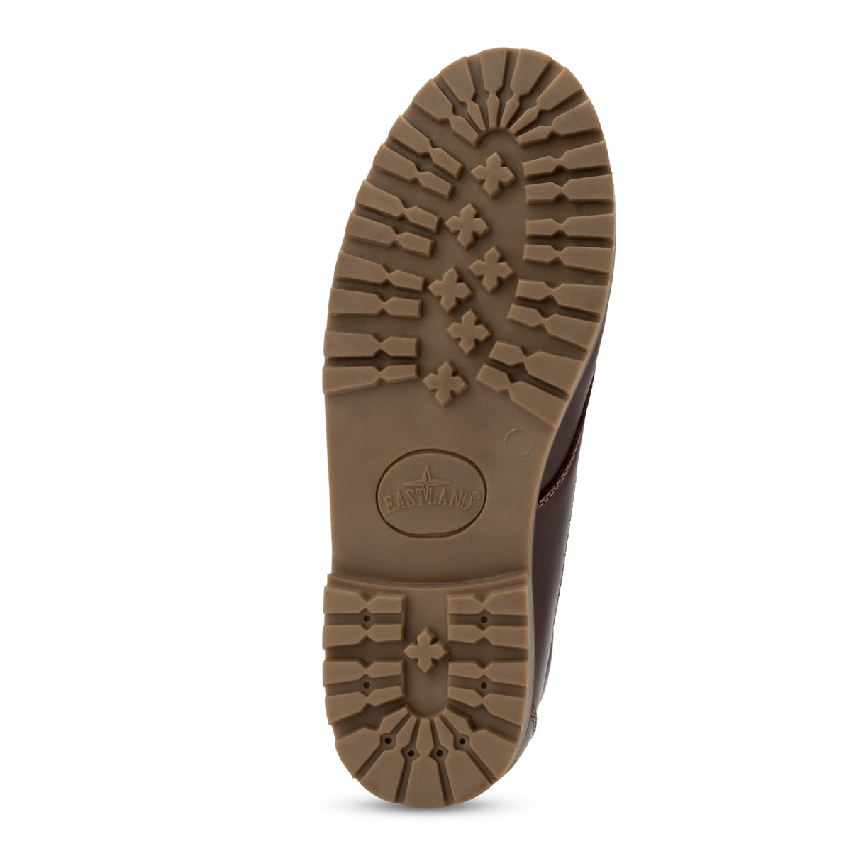Men's Brooklyn boot in Burgundy, view of bottom lug sole