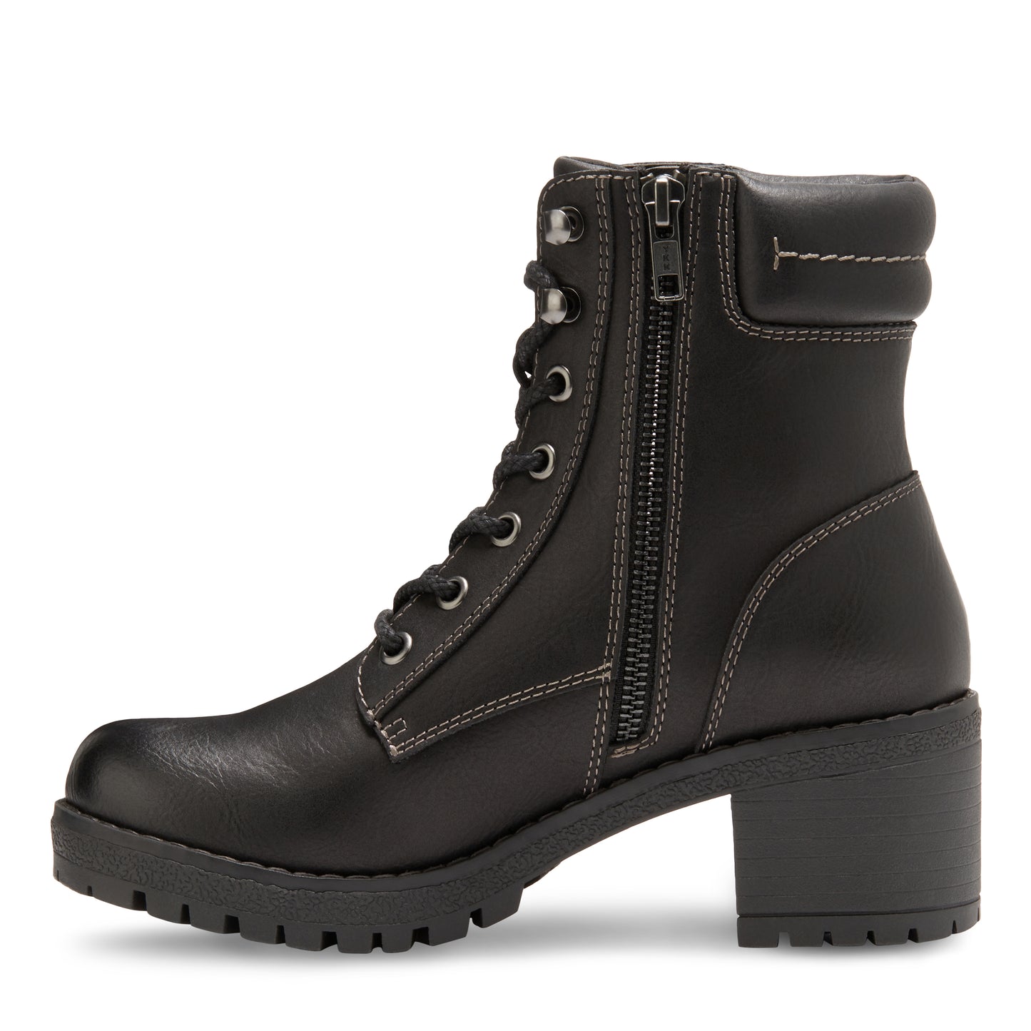 Women's Brynn Lace Up Zipper Boot Black