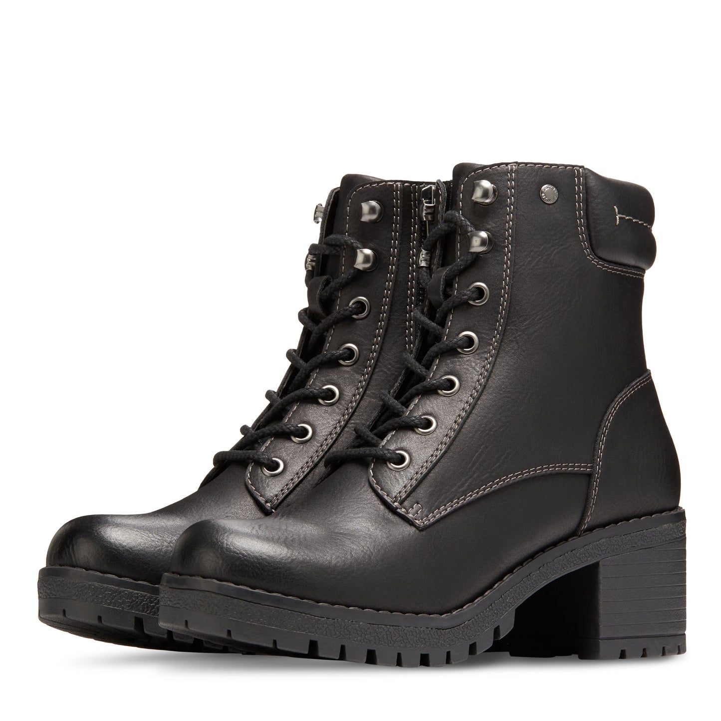 Women's Brynn Lace Up Zipper Boot Black