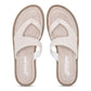 Women's Laurel Wedge Thong Sandal White