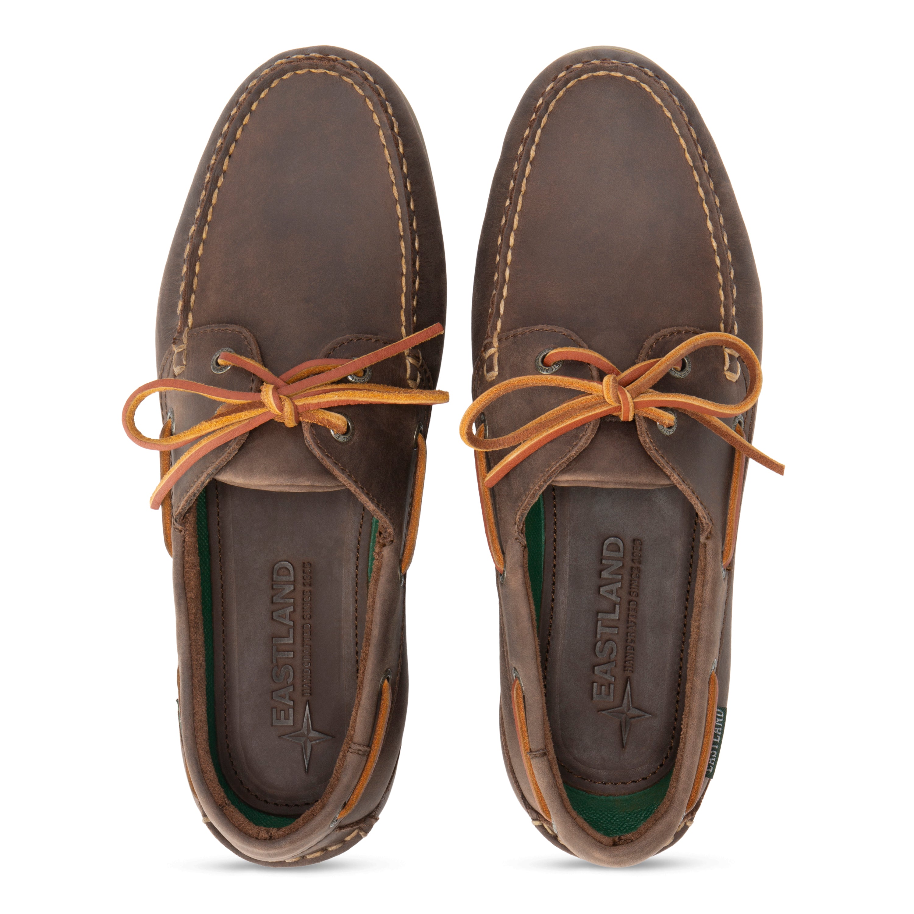 Eastland Sea Dog Scarpe Da Barca Uomo: Pelle Morbida, Mocassino Cucito A Mano, Colore Arachidi, 42 EU