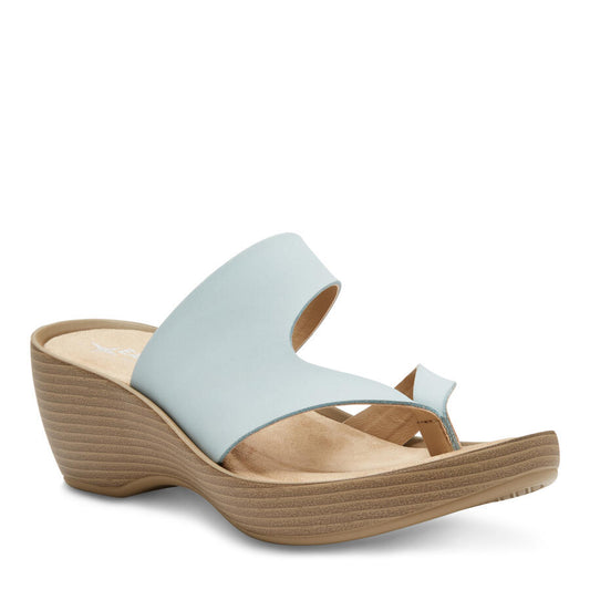 Women's Laurel Wedge Thong Sandal Light Blue