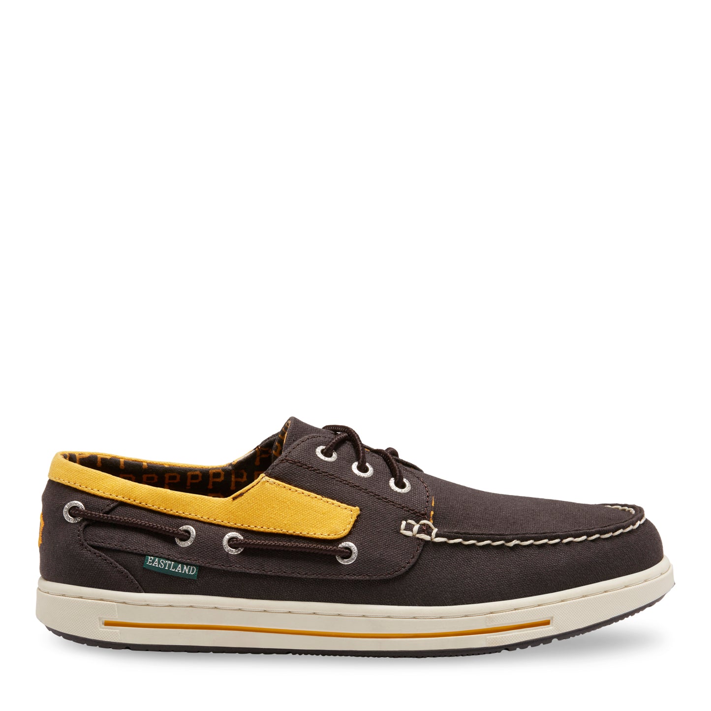  Eastland Men's Adventure MLB Pirates Boat Shoe, Black, 12 D US