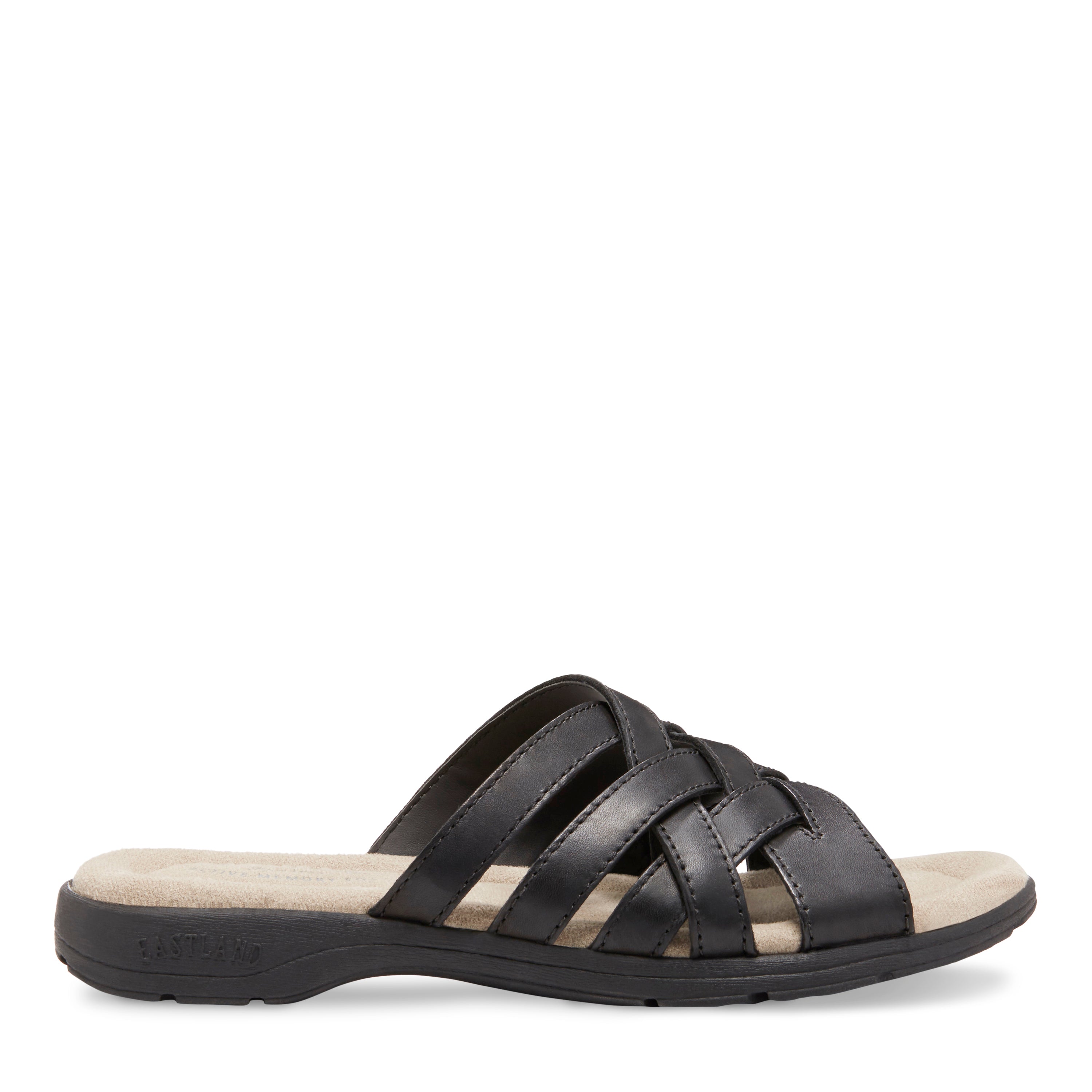 Chloe Mila Linen Logo Slide Sandals | Neiman Marcus