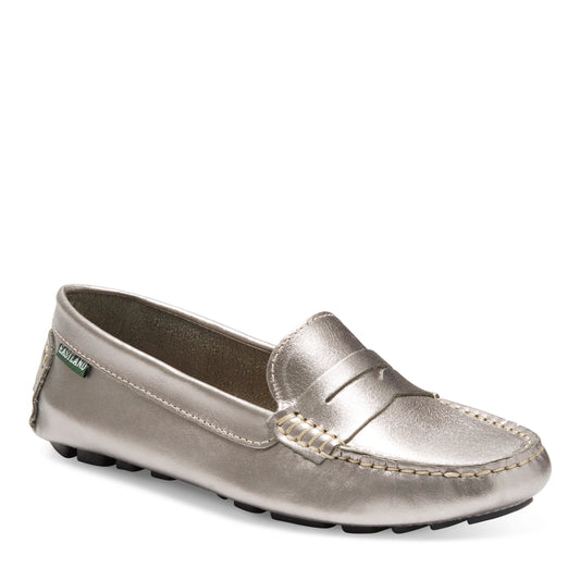 Women's Patricia Penny Loafer Driving Moc Silver Metallic