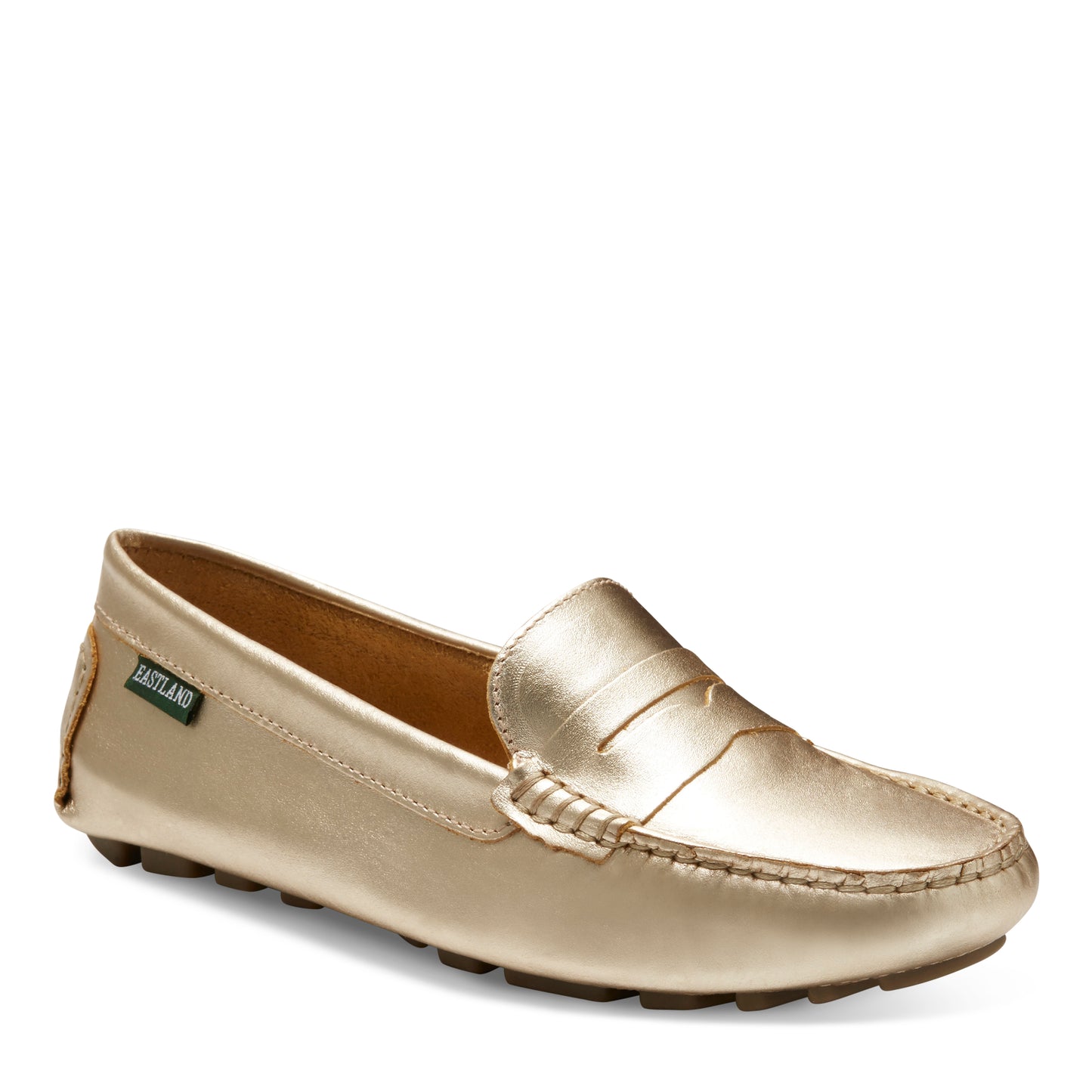 Women's Patricia Penny Loafer Driving Moc Gold Metallic