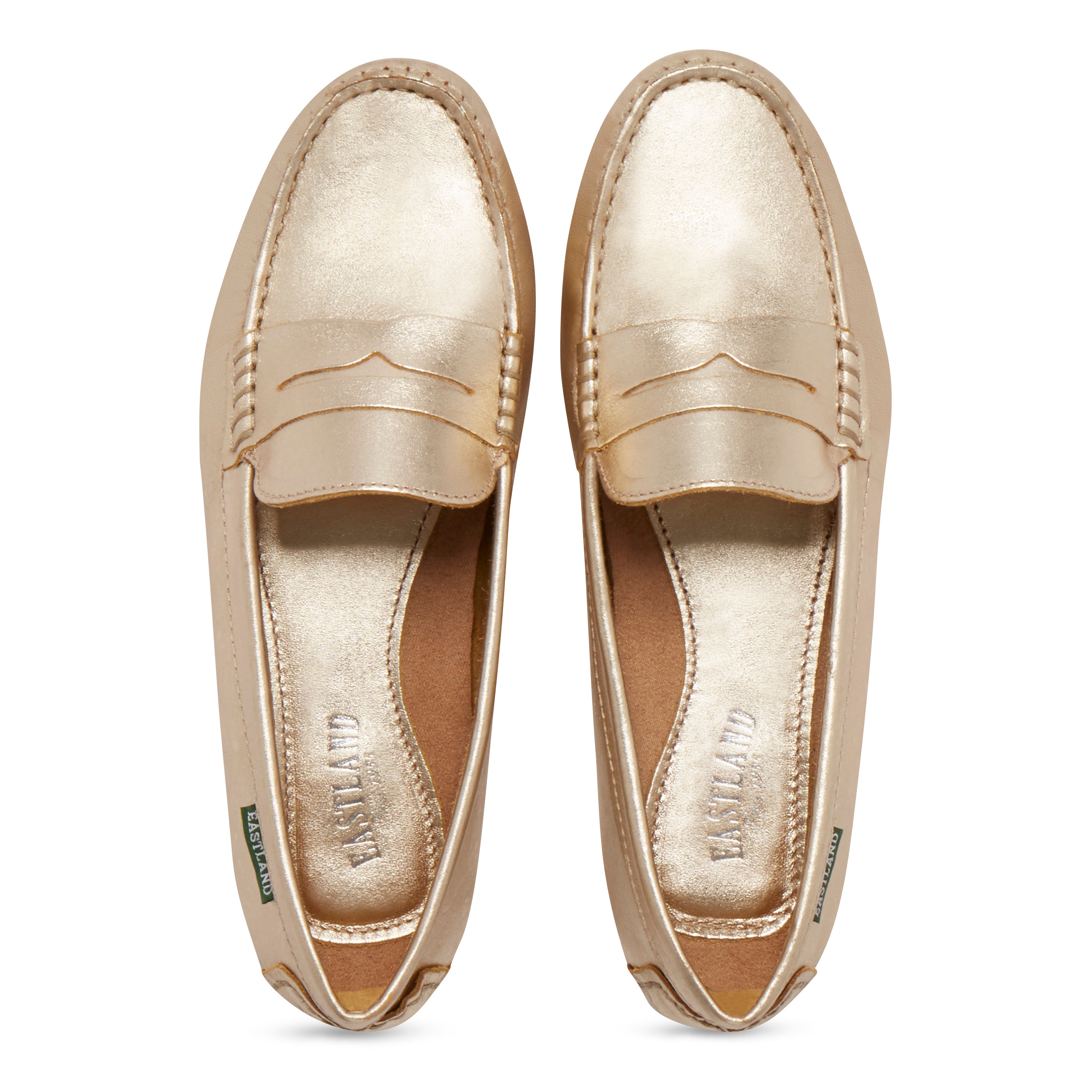 Gold store loafers womens