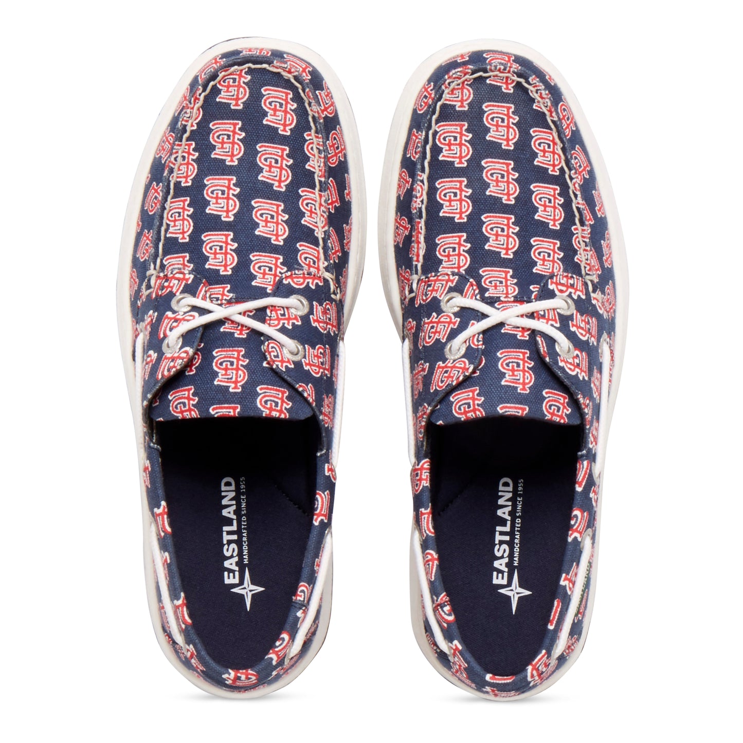 Men's Summer MLB St Louis Cardinals Navy Canvas Boat Shoe