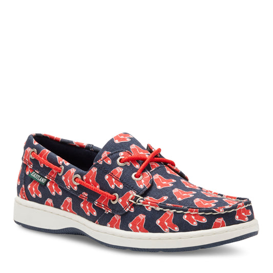 Women's Summer MLB Boston Red Sox Canvas Boat Shoe