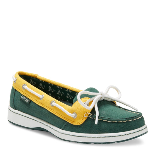 Women's Sunset MLB Oakland Athletics Canvas Boat Shoe
