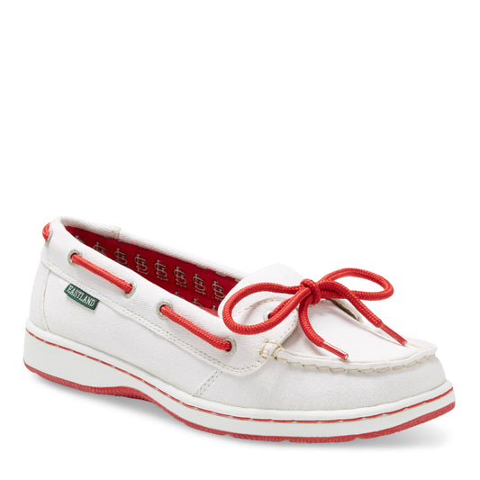 Women's Sunset MLB St Louis Cardinals White Canvas Boat Shoe
